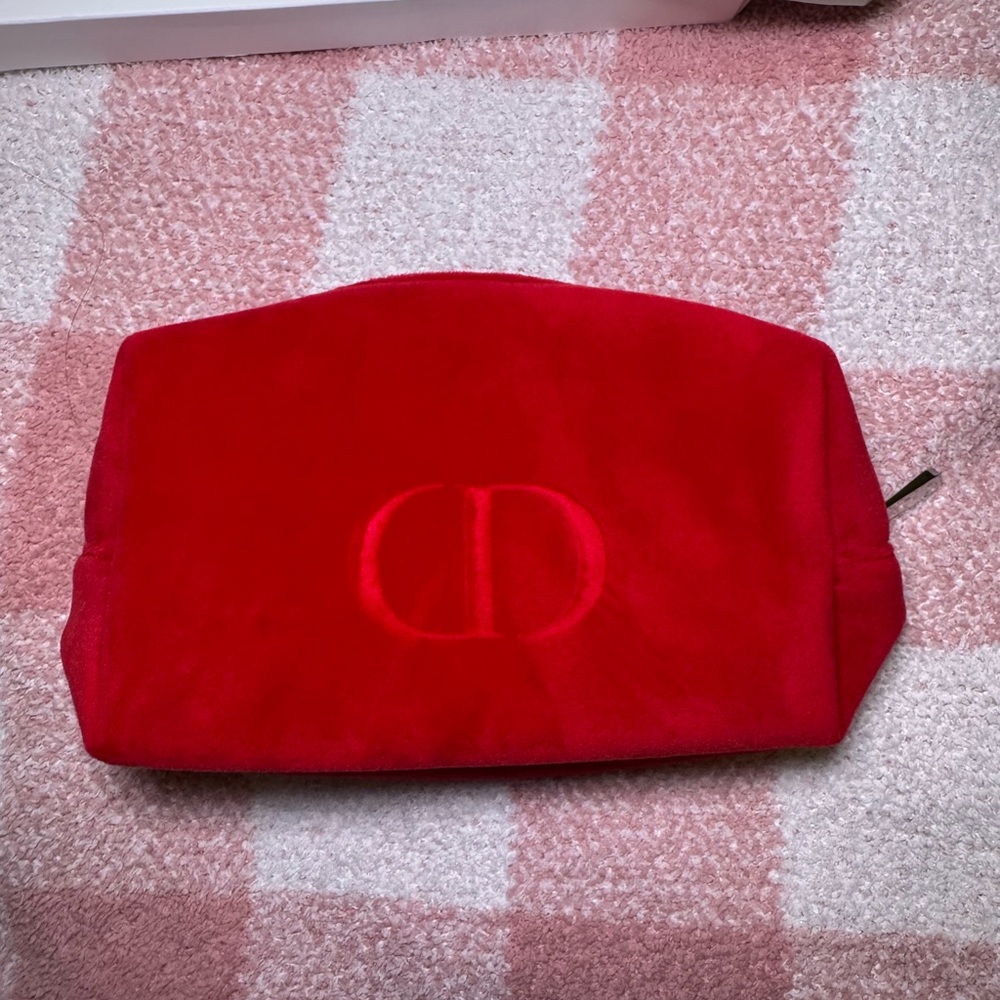 Dior beauty Red Velvet Clutch/Pouch